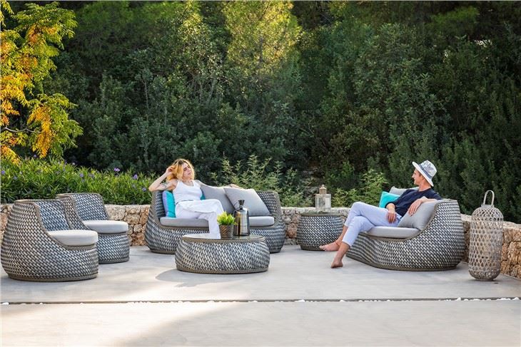 Vrt patio Rattan Sofa Set Vanjski